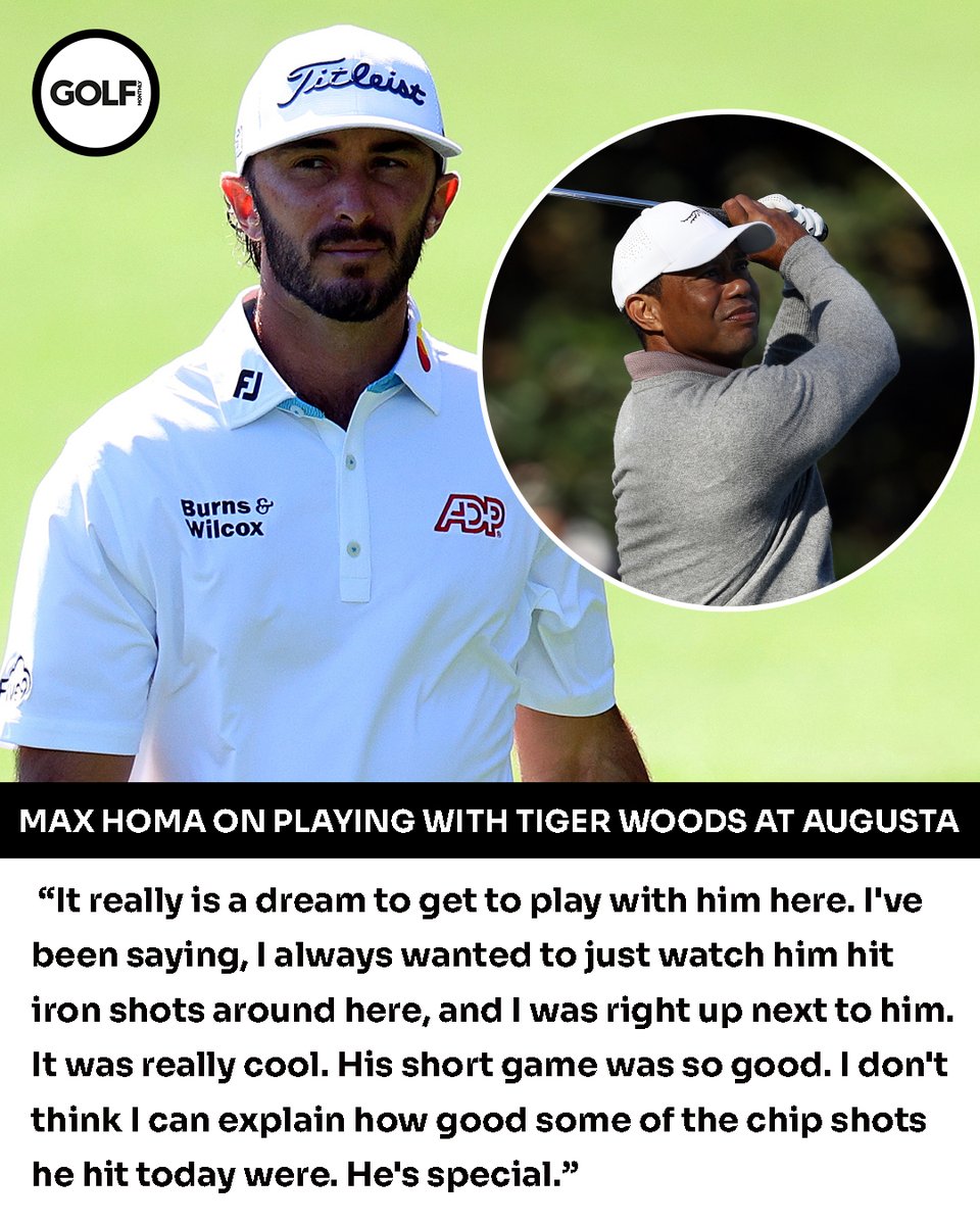 'He's special' - Max Homa on his 'dream' first two days playing alongside Tiger Woods at #themasters