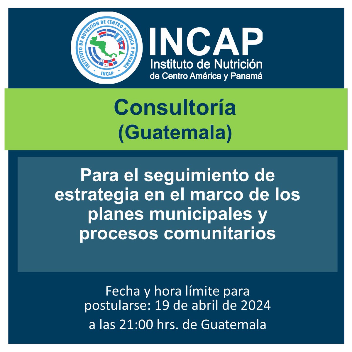 CONSULTORÍA Los términos de referencia se encuentran disponibles en: incap.int/index.php/es/e…