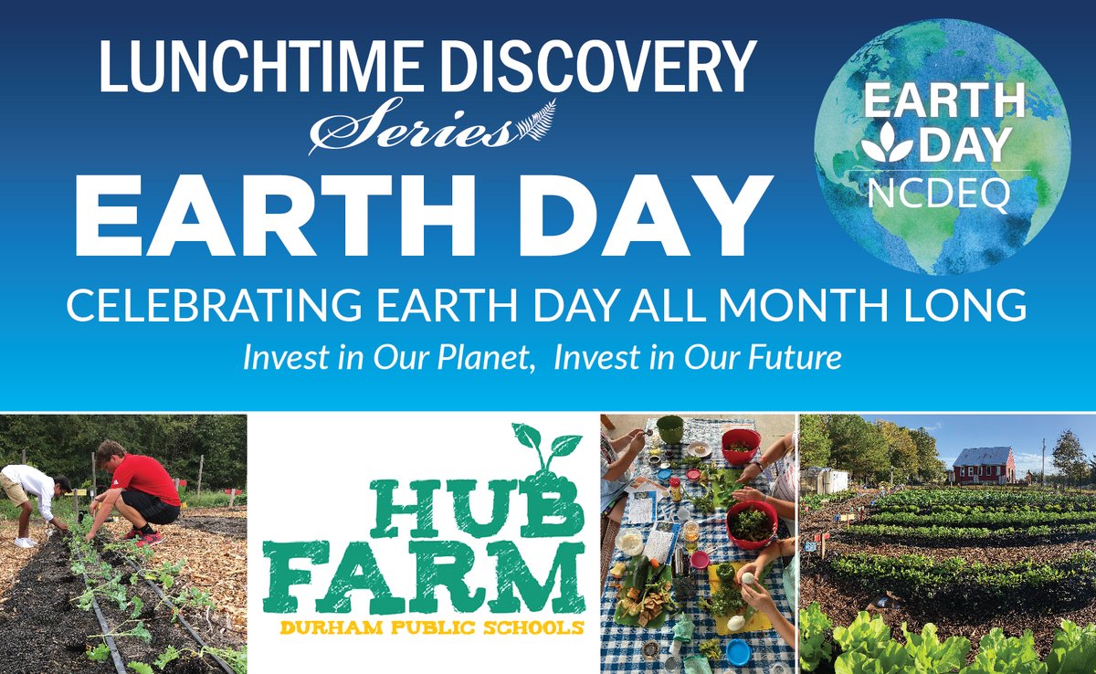 The 🌎#NCEarthDay #LunchTimeDiscovery Livestream continues! Join Hannah Ball-Damberg @DPSHubFarm and Chef Peter Brodsky of Northern HS @DurhamPublicSch, as they discuss the intersections of outdoor education and career training for high school students. youtube.com/watch?v=hldABQ…