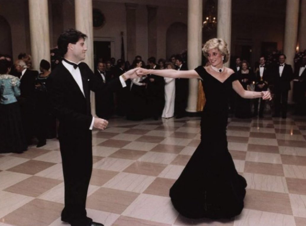 Princess Diana & John Travolta 
White House, 1985 
#PopCulture 💃🏻🕺🏼