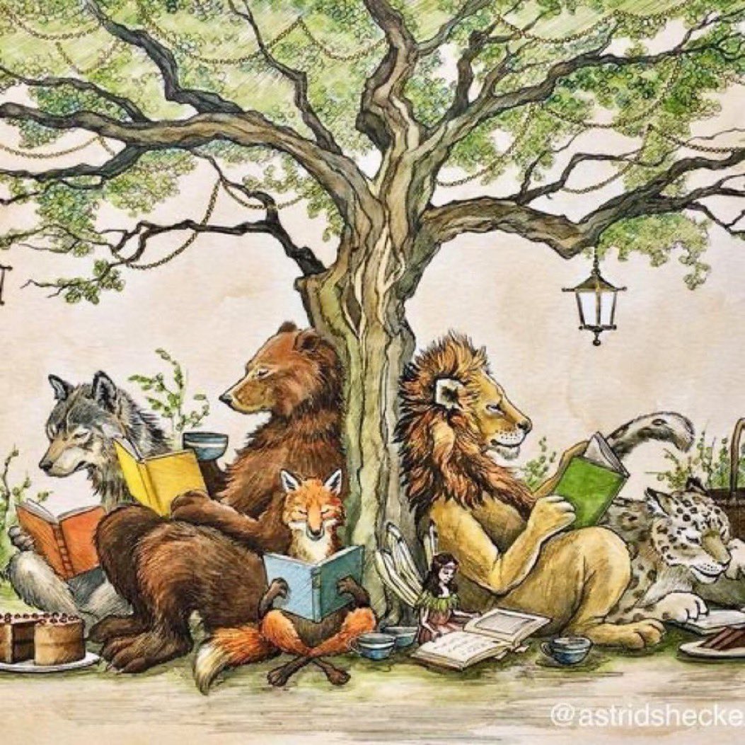 Why can't people just sit and read books and be nice to each other? ~David Baldacci art by Astrid Sheckels