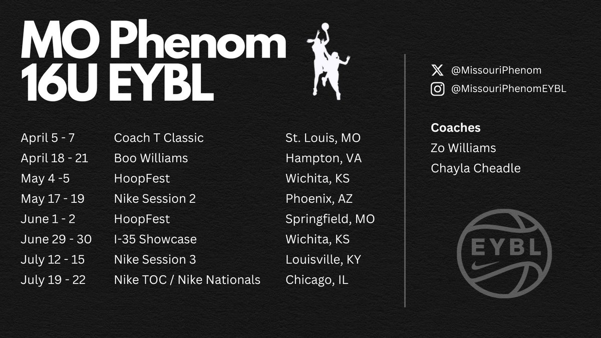 Excited for this summer @NikeGirlsEYBL with @MissouriPhenom and @PreachaZo !