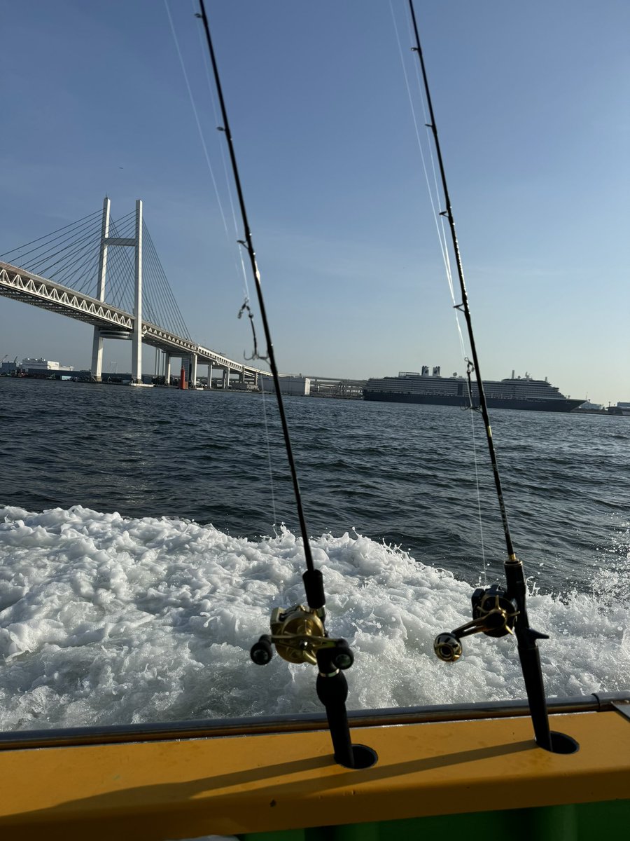 お天気サイコー釣り🎣日和
昨日の釣果を見て頑張って気仙沼出張からとんぼがえり！
#気仙沼を釣りの聖地にPJ修行
#タチウオジギング
#渡辺釣り店