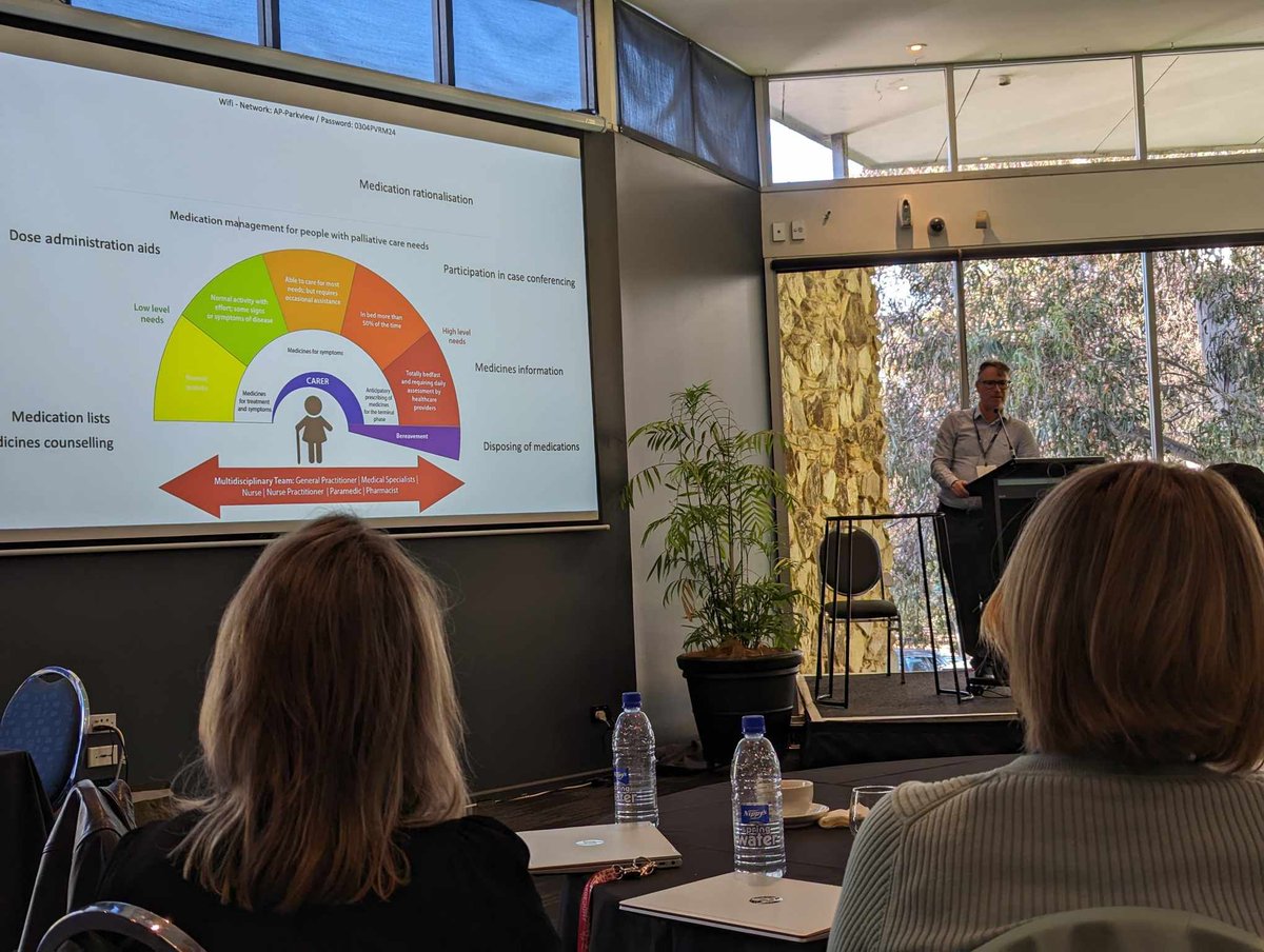 From the pharmacists in aged care symposium in Adelaide #PalliativeCare