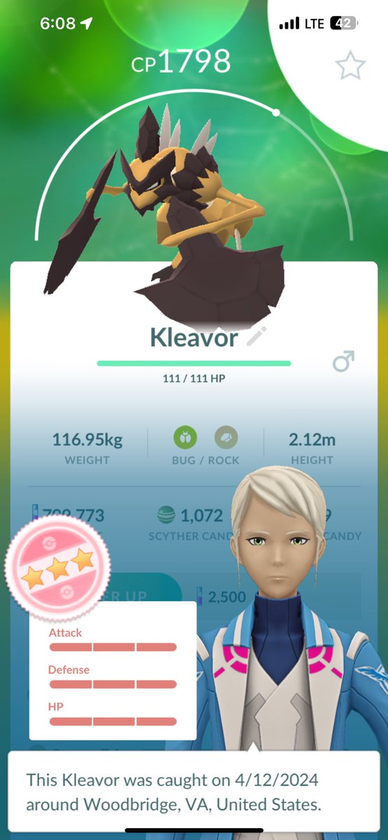100% from a Kleavor raid, still looking for the shiny