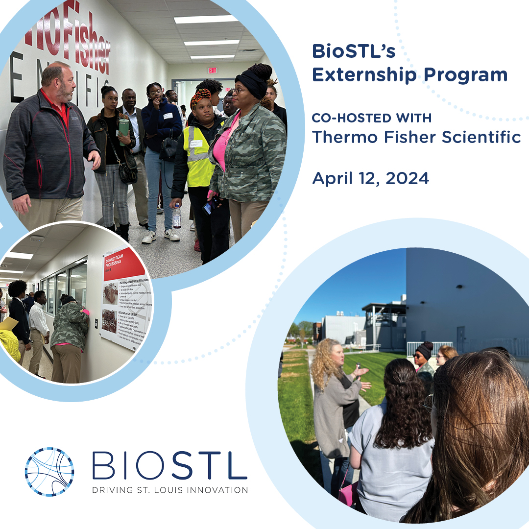 BioSTL's tweet image. @BioSTL partnered with @thermofisher to boost bioscience career opportunities. Our 6-month externship program concluded with a session showcasing how Thermo Fisher is advancing life-saving therapies globally. Kudos to all involved #BioSTL #FutureLeaders #BioSTLExternshipProgram