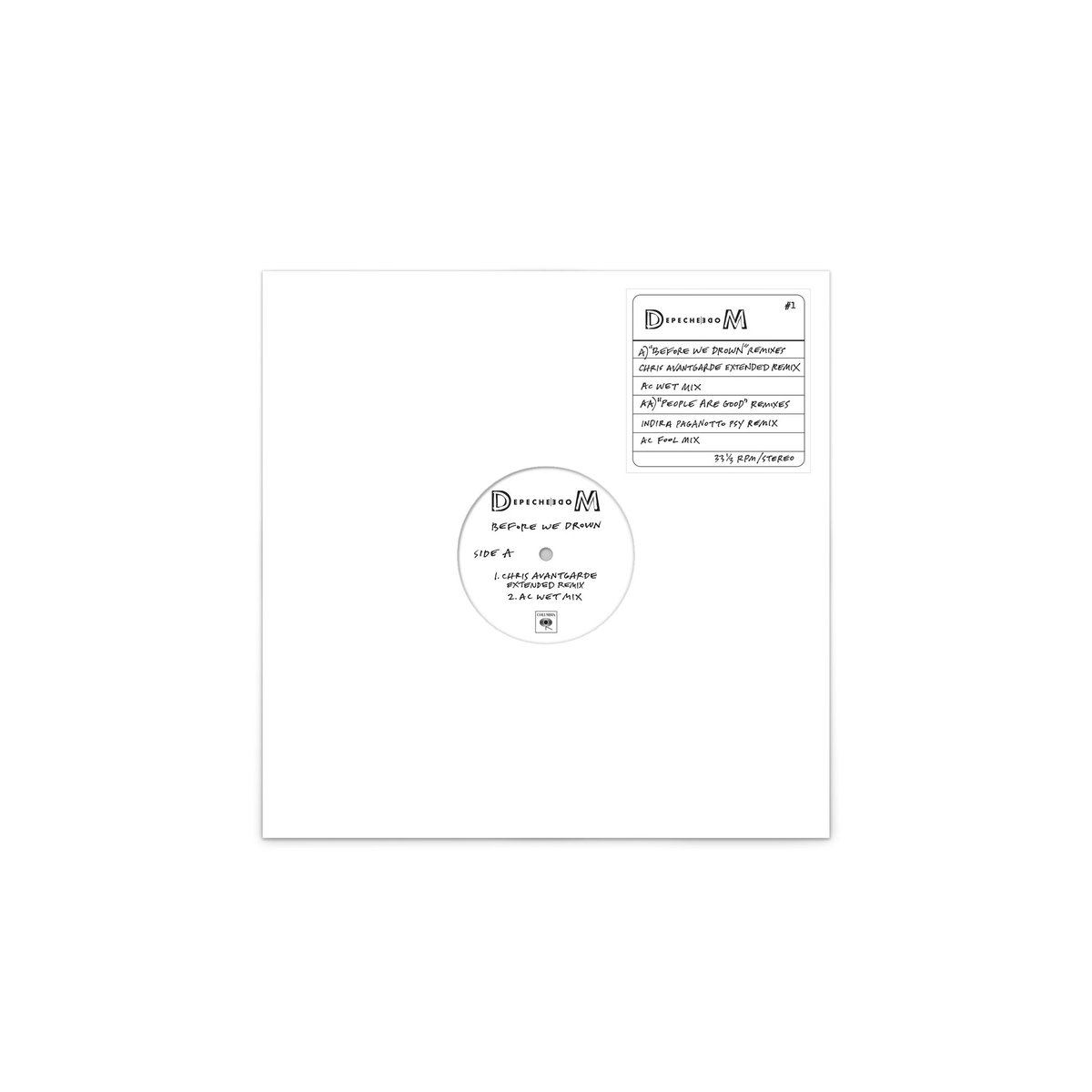 depechemode's tweet image. Pre-order the latest installment of the Memento Mori white label vinyl remix series, including remixes of Before We Drown and People Are Good. depechemode.lnk.to/BWDRemixLP