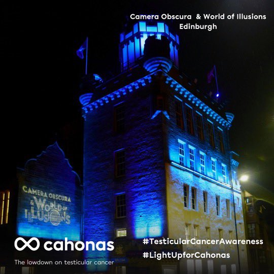 Shine a light on Testicular Cancer -This Testicular Cancer Awareness Month, our mission continues to cast Scotland in a sea of blue, joining forces with the country's iconic landmarks and structures! 💙 Leading this visionary journey, nestled in the heart of Edinburgh, Camera…