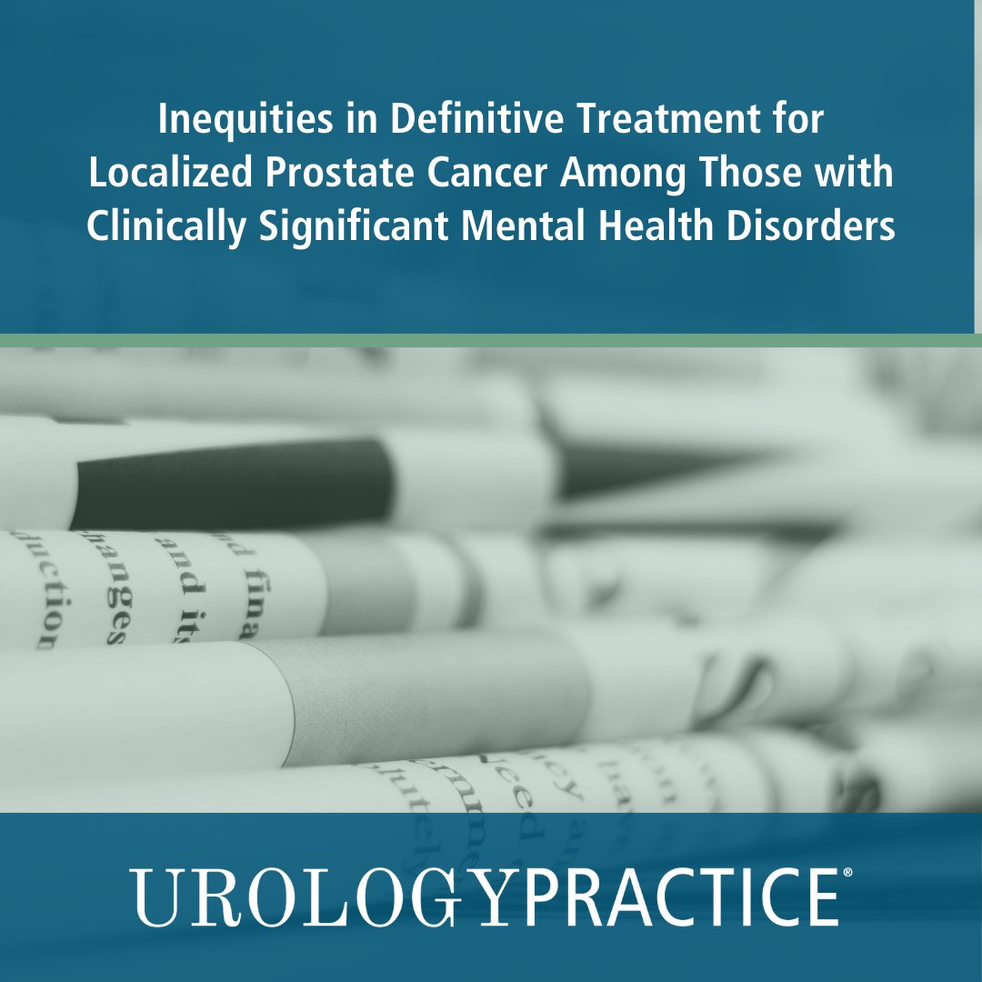 📰 Inequities in Definitive Treatment for Localized Prostate Cancer Among Those with Clinically Significant Mental Health Disorders Read the full article here ➡️ bit.ly/49pxePV
