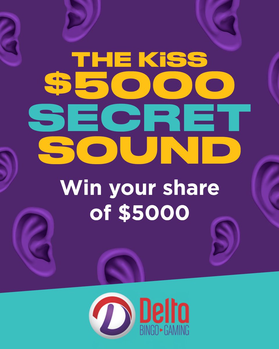 🚨 Secret Sound is back TODAY at 3pm! 🚨 One sound could win you BIG money! Listen with Cory & Jamie today at 3pm for your first chance to play and guess our NEW SOUND 🔊❓ Proudly presented by @deltabingo_ 🎲