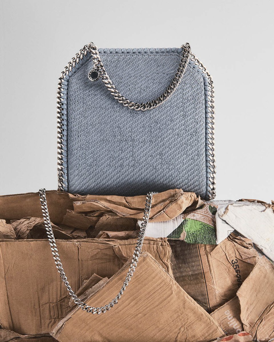 A BETTER WAY: The iconic #Falabella, given a subtle chevron weave in softly textured #vegan alternatives to suede. Discover #StellaSummer24 in-store and online at stellamccartney.com > stellamccartney.com/gb/en/women/ne… #StellaMcCartney