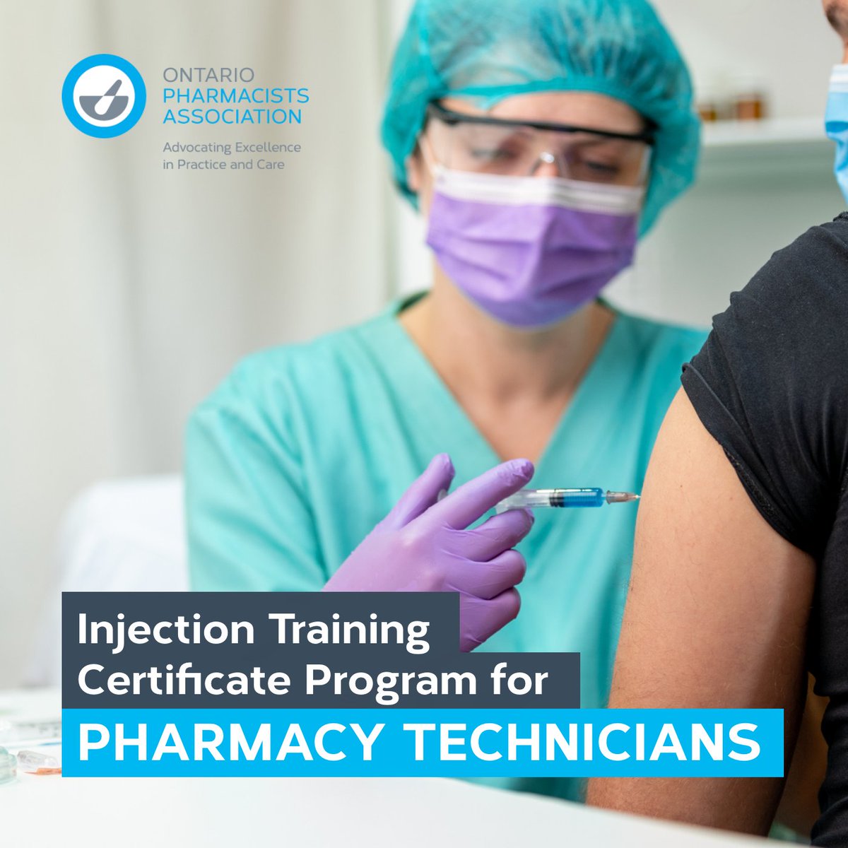 New in-person assessment dates available! Learn how to be proficient in essential immunization techniques and acquire the skills to effectively and safely administer vaccines via injection. This program is recognized by OCP for injection training: ow.ly/C6wm50PFH2I