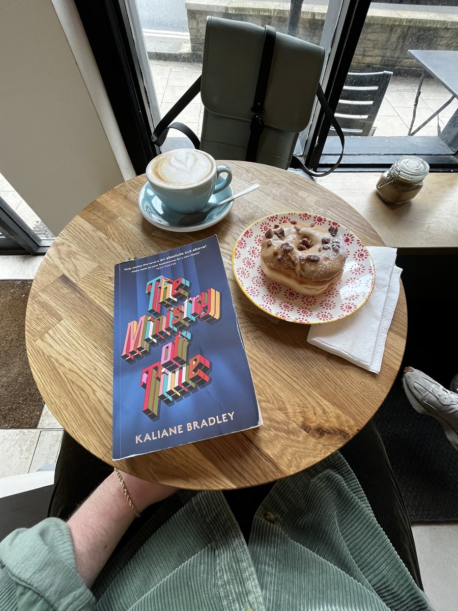 Nearly finished The Ministry of Time - a really, really engrossing read. Equally as satisfying as that donut (and that’s a bloody good donut). This book is having a lot of fun, both with the story and language, but has a rock solid emotional core to it. Out in May. @ka_bradley