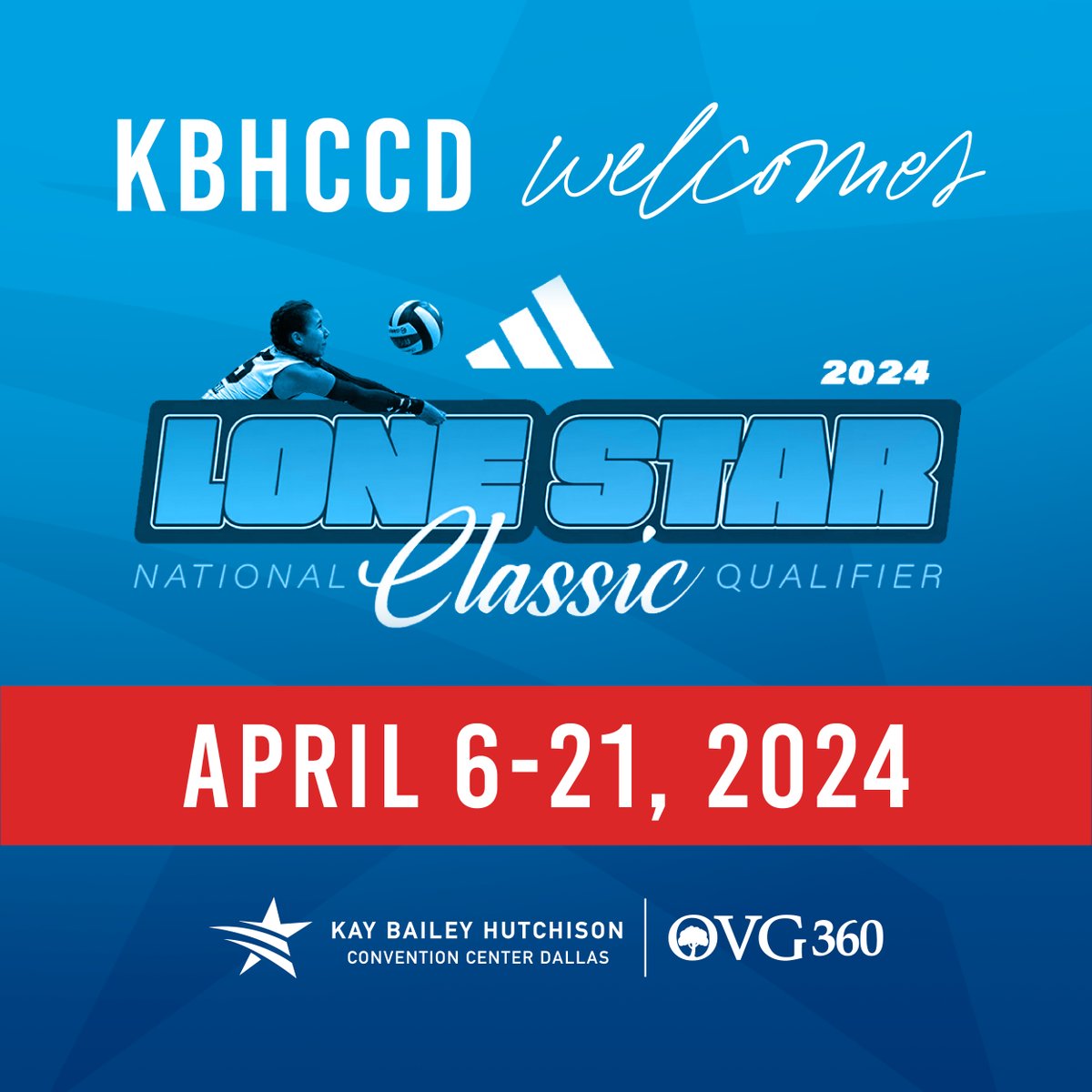 The @adidas @LoneStarClassic is about to serve up three weekends of non-stop volleyball action! 🏐🔥 Grab your tickets at bit.ly/LSC2024Tickets, and let the games begin! 🎉 #LSC24 | W1: 4/6-8 | W2: 4/13-15 | W3: 4/19-21 | Retail/Concessions Menu🍴: bit.ly/LSC2024Menu