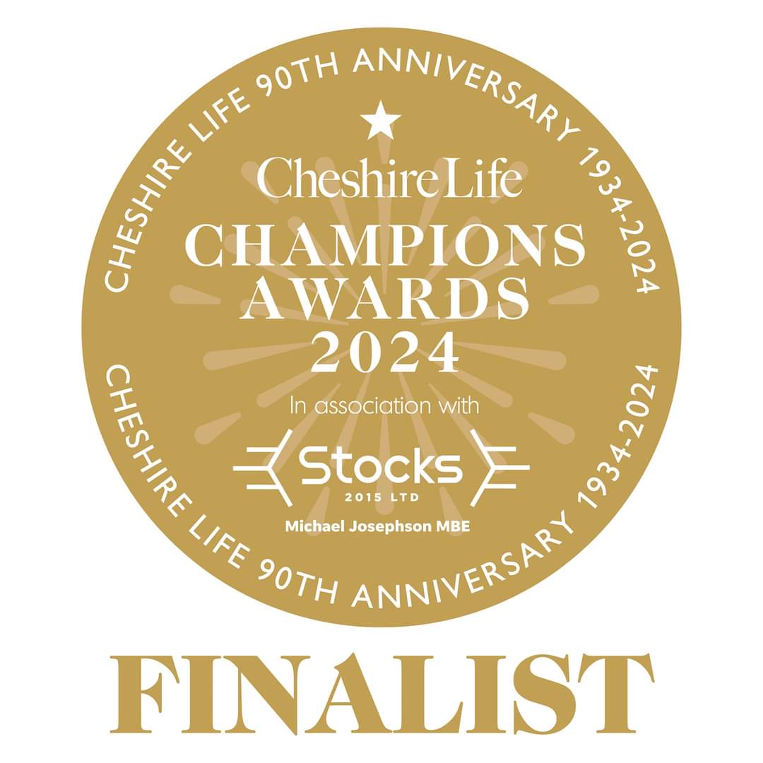 We're thrilled to announce that we've been shortlisted by the judges in the Charity of The Year category for the Cheshire Life Champions Awards 2024! 🤩✨
The awards dinner will be held on 16 May 2024.  Wish us luck!🤞🍀 #CheshireLifeAwards #CharityOfTheYear #Shortlisted