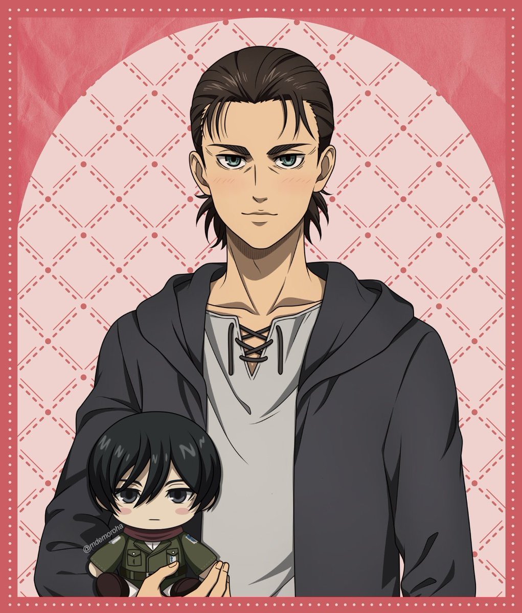 Looks like Eren is happy to have his Mikasa plushie! ♡

#進撃の巨人 #attackontitan #aot #shingekinokyojin #エレミカ #eremika #エレン #eren #ミカサ #mikasa