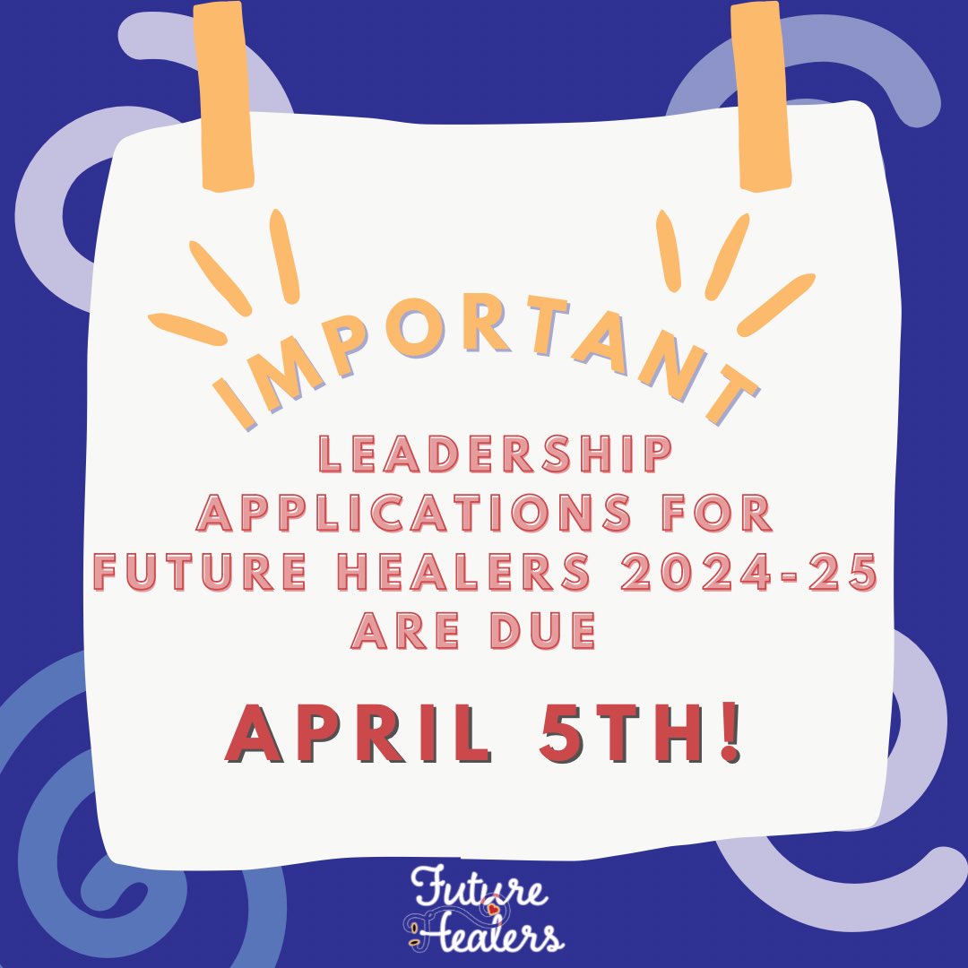 Leadership Applications are due TODAY‼️