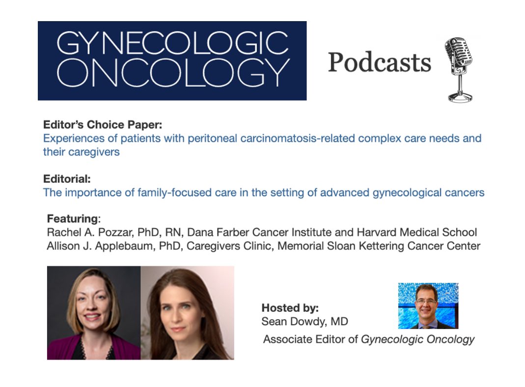 Another #GynOnc podcast just dropped 🎙️and it’s about Caring for the Caregiver!!🚨 Check it out!! @SGO_org @IGCSociety @ESGO_society @ASCO @OncoAlert @gyncsm @SeanDowdy1 @MSKCancerCenter @MayoGynecology @harvardmed gynecologiconcology-online.net/podcasts