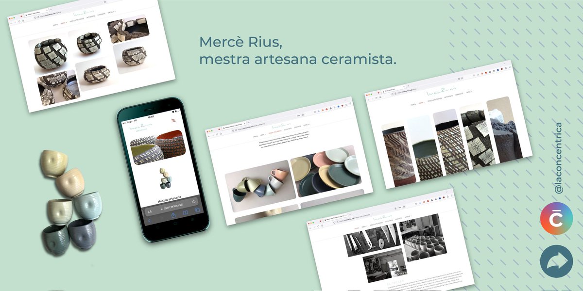 La Mercè Rius és una mestra ceramista. Amb la tècnica del torn, crea peces inspirant-se en la natura i els orígens de l'art humà.

També col·labora amb altres artistes i ha participat en projectes socials.

Volem compartir el seu art amb tothom:

mercerius.cat