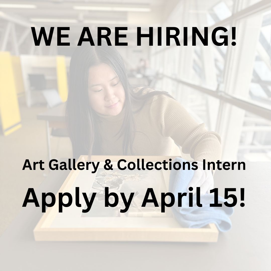 JOIN OUR TEAM! Gallery 1C03 @uwinnipeg is hiring a student as an Art Gallery and Collections Intern for a full-time position from April 29 - July 26, 2024. DETAILS: bit.ly/3U3JMZ2. Application deadline: April 15.