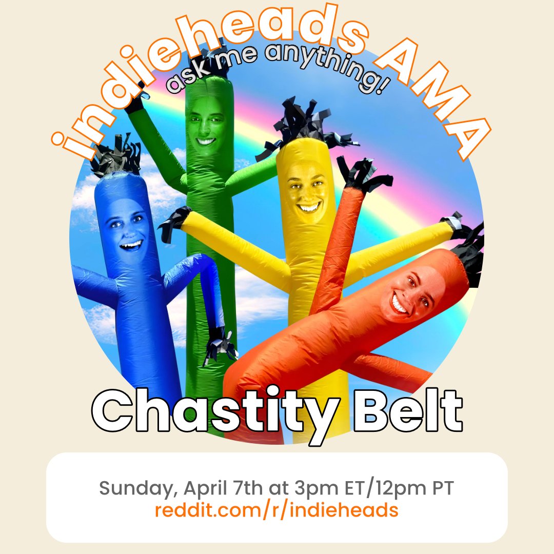 ‼️ JUST ANNOUNCED 👜 AMA w/ Chastity Belt (@CHAST1TYBELT) 📅 Sunday, April 7th @ 3pm ET/12pm PT 📷 More info: redd.it/1bwon8n
