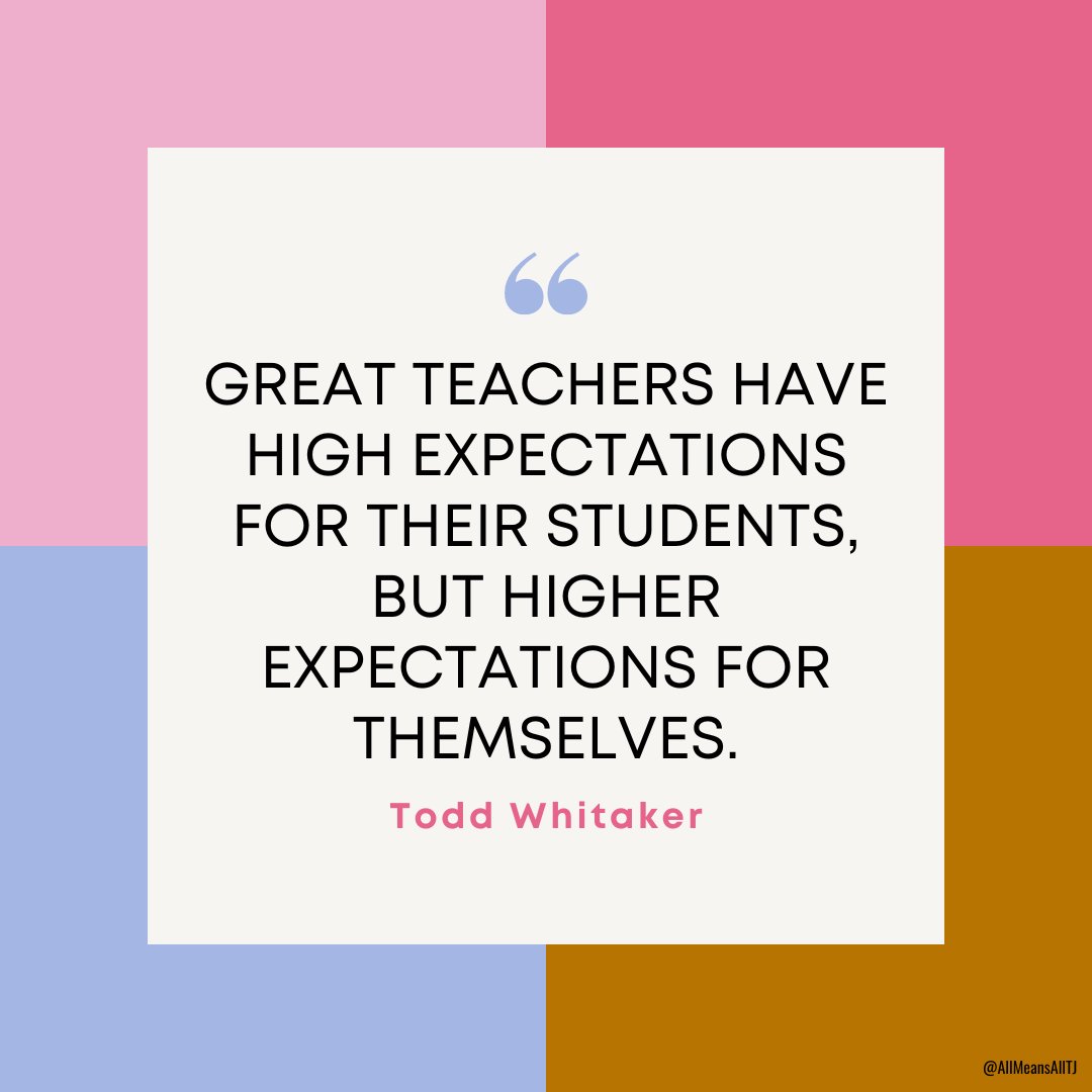 Having high expectations for all learners is where it all begins.  Having high expectations for ourselves is how it begins.

#AllMeansAll #LiteracyForAll