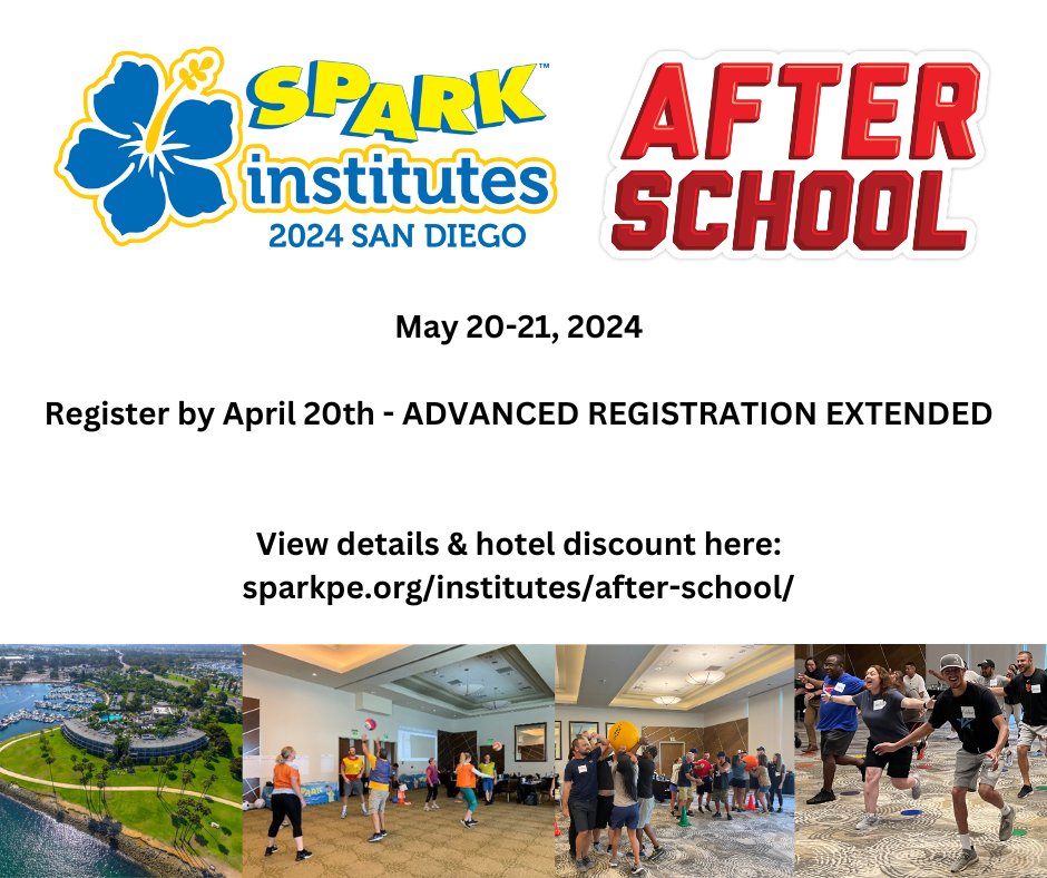 The SPARK After School philosophy: Include ALL youth, actively engage ALL youth, & instill the love of lifelong movement in ALL youth. Don't miss this experience to 'SPARK-up' your #afterschool #recreation & #camp programs! REGISTER NOW! bit.ly/4cDiaRE