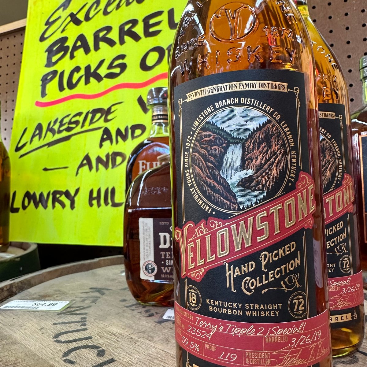 Our new barrel pick has arrived! Yellowstone Kentucky Straight Barrel Whiskey (aka Terry's Tipple 2) from Limestone Branch Distillery in Lebanon, KY. #whiskeypicks