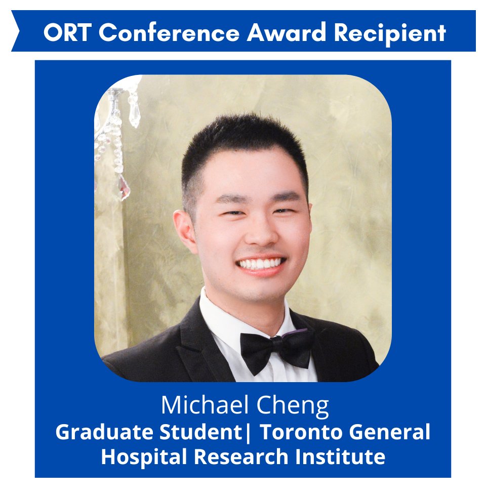 Congratulations to Michael Cheng on receiving an ORT Conference Award! @michaelchengly is a PhD student in @MacparlandSonya lab at @TGHRI_UHN. Michael studies how the liver immune microenvironment impacts its regeneration capacity.