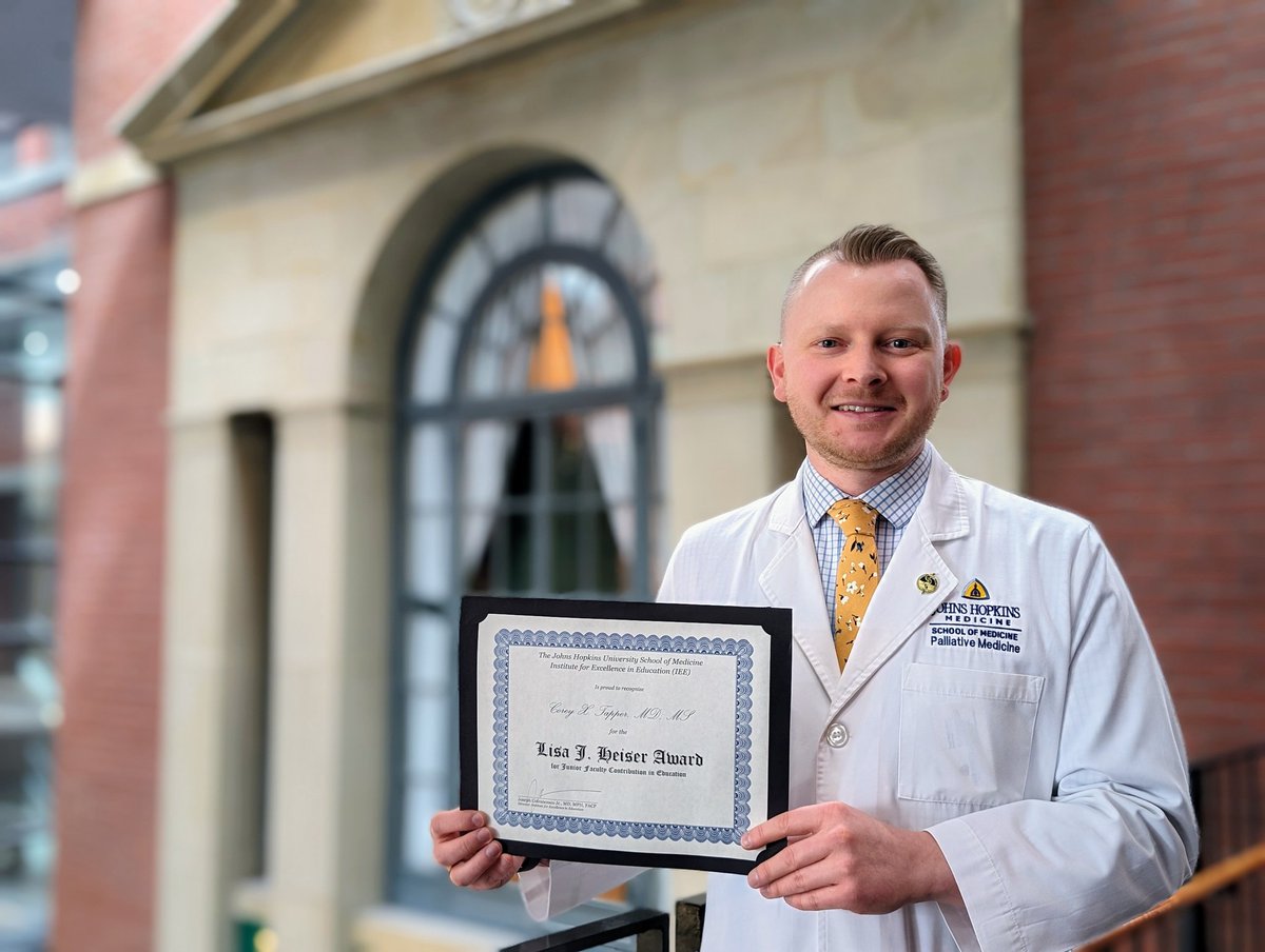 Honored to have received the 2024 JHUSOM Institute for Excellence in Education Lisa J. Heiser Award for Junior Faculty Contribution in Education. I am proud of my work thus far and look forward to future medical education scholarship. #MedEd #hopkins @Hopkins_GIM @OslerResidency