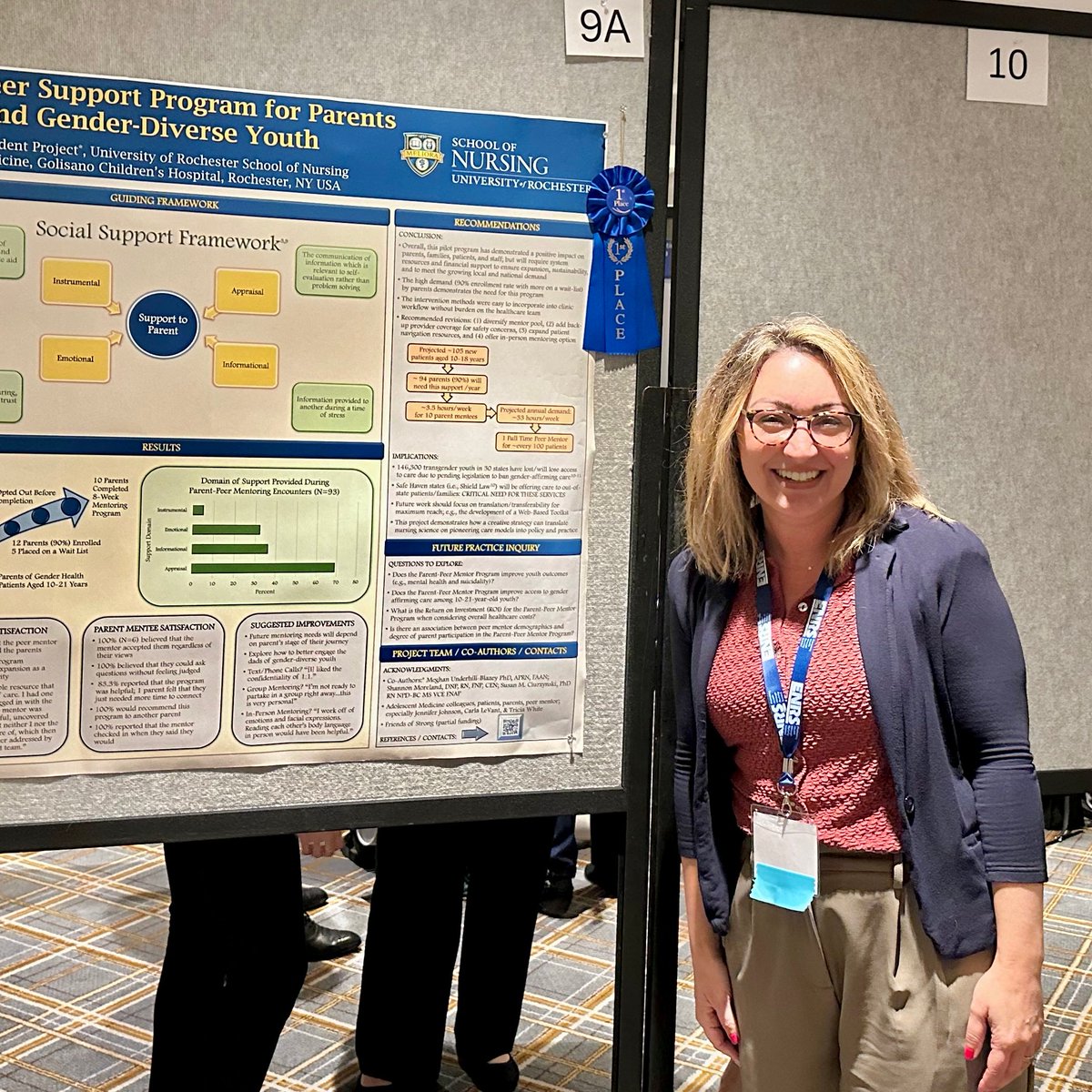 Our #URNursing researchers are sharing their latest research and scholarly work at #ENRS2024 in Boston. Congratulations to Heather Wensley '11N (MS) '24N (DNP), who earned first place among this year's DNP student posters. 🥇 #URochesterResearch
