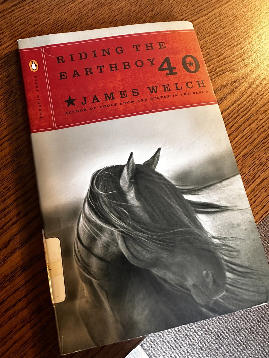 So beyond excited to dive into this, because #WinterintheBlood wrecked me. #JamesWelch #poetrymonth #Indigenouswriters #Blackfeet #loveyourlibrary