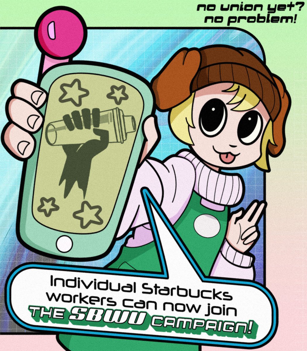 Are you a Starbucks partner at a store that's not yet unionized?

No prob - you can still join our movement as an individual! ✊

Get connected with other Starbucks partners to share resources, solve workplace problems, and build lasting friendships ❤️‍🔥

TinyUrl.com/Join-SBWU