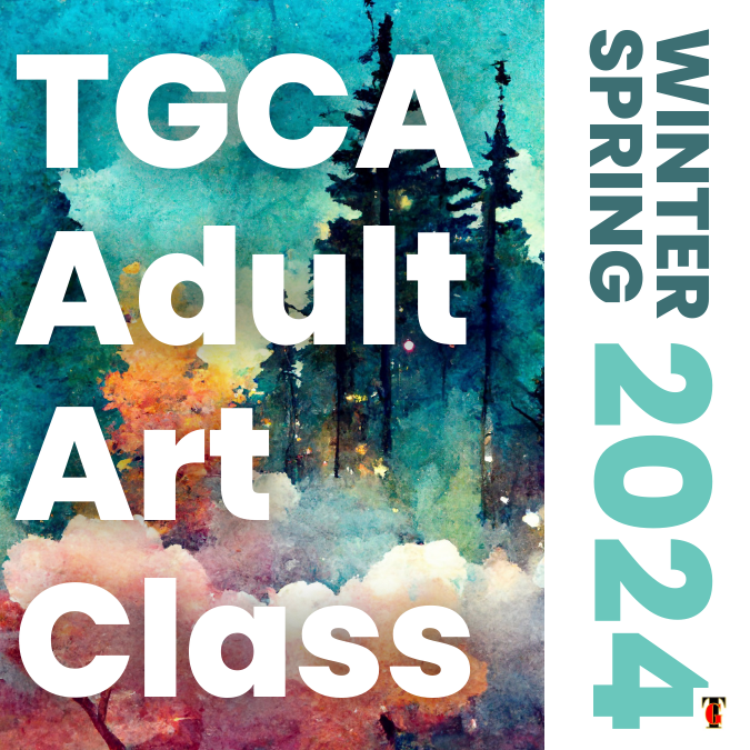 ART CLASS CANCELED The final adult art class of Winter/Spring 2024 - Acrylic Painting, Light & Value - has been canceled due to unforeseen circumstances. Please look for adult art class announcements for Fall 2024 this summer.