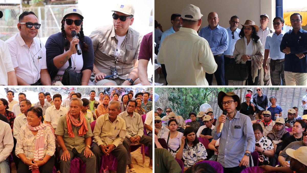 While in #Cambodia, our team visited our projects with @ADB_HQ, the Govt of Cambodia, and partners. We saw the positive impact of our investments in climate-resistant water mgmt systems, agriculture, and rural and urban infrastructures that have increased 🇰🇭's #ClimateResilience.
