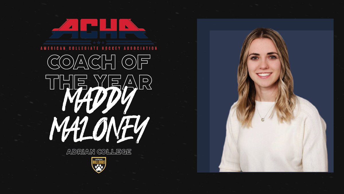 Congratulations on the Women's Division 2 National Coach of the Year, Maddy Maloney of Adrian College