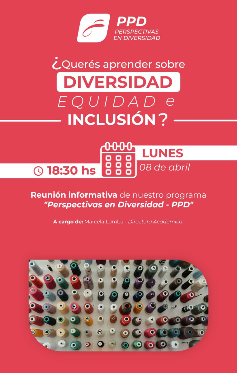 Reunión informativa sobre el programa Perspectivas en Diversidad de <a href="/FundacionFLOR/">Fundación FLOR</a>  diseñado para ofrecer una comprensión más profunda y práctica sobre la importancia de la diversidad, equidad e inclusión en nuestras comunidades y entornos profesionales.
✍us06web.zoom.us/meeting/regist…