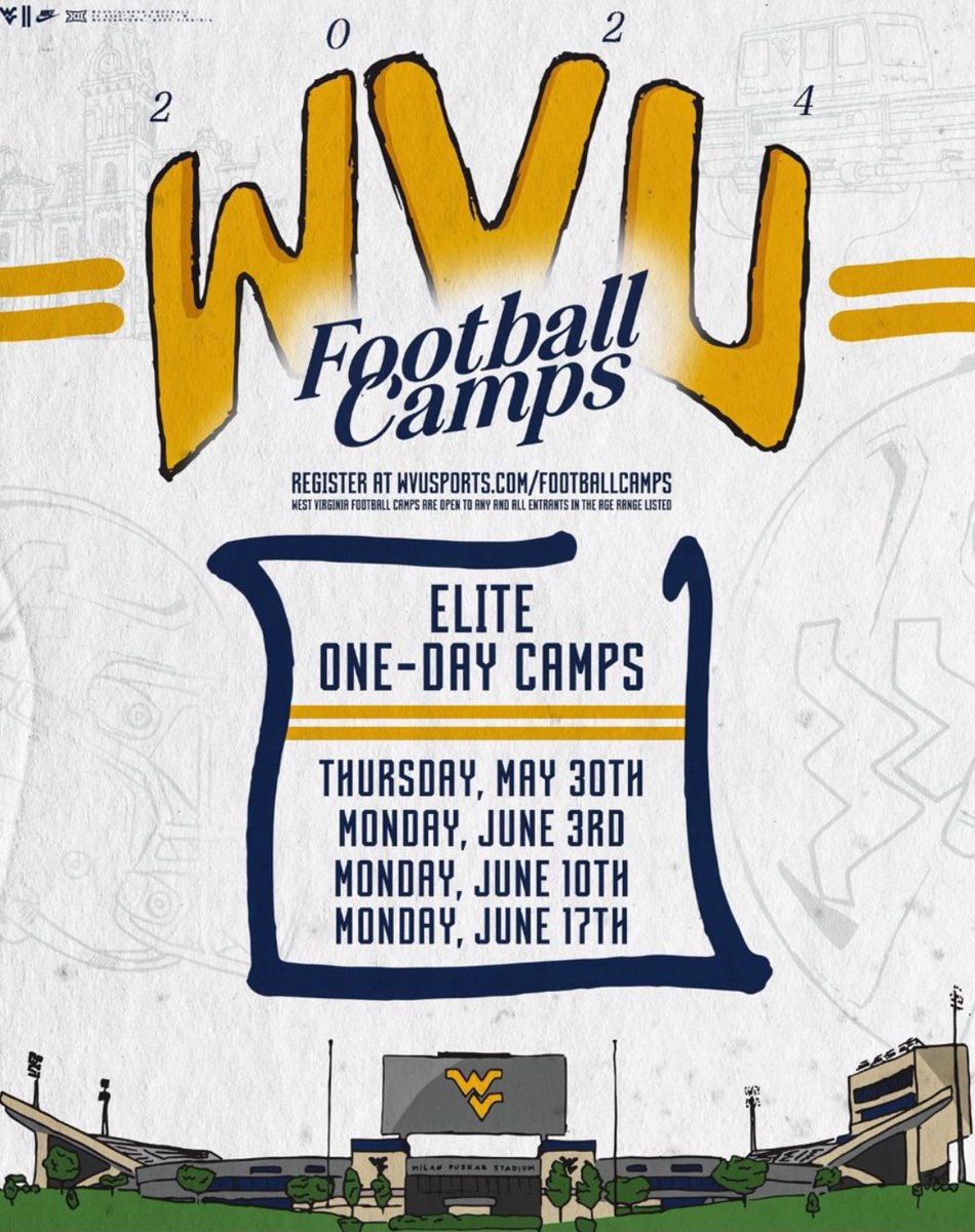 Thank you @WVUfootball and @CoachTylerAllen for the invite! Excited to get back up there! @WVSportsNow @BlueGoldNews