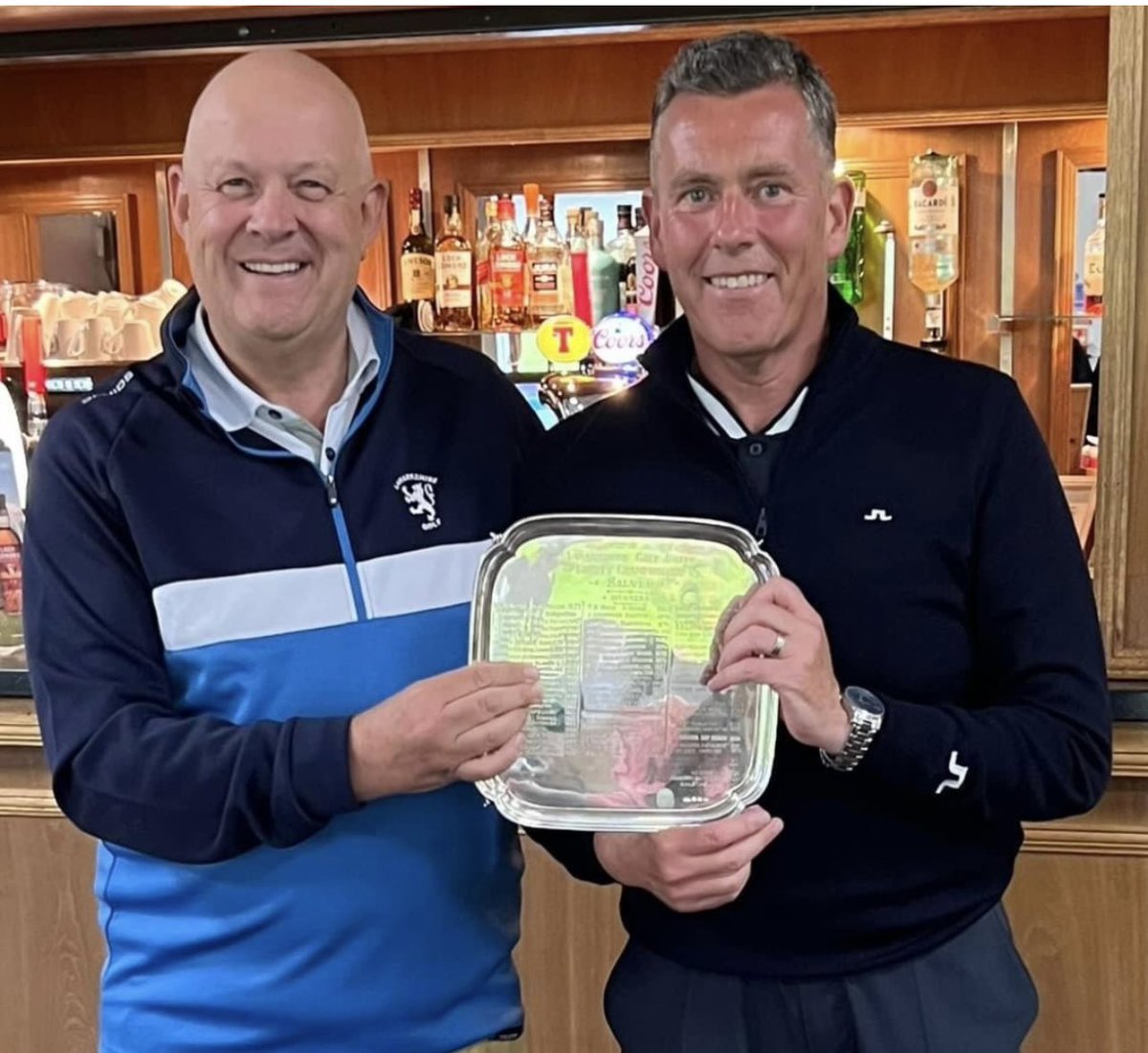 Congrats go our evergreen county champion Stewart Henderson @golf_hamilton who has been, once again, selected for the Scottish Senior Mens International Squad Stewart is pic.below (right) receiving the county salver from the President Kenny McLean scottishgolf.org/news-detail?ne…