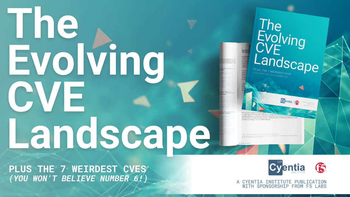 In our latest report - sponsored by F5 Labs - we take a step back and examine the universe of vulnerabilities & how it’s changed in the last 20 years. f5.com/labs/articles/… #vulnerabilitymanagement #vulnerabilities #cybersecurity