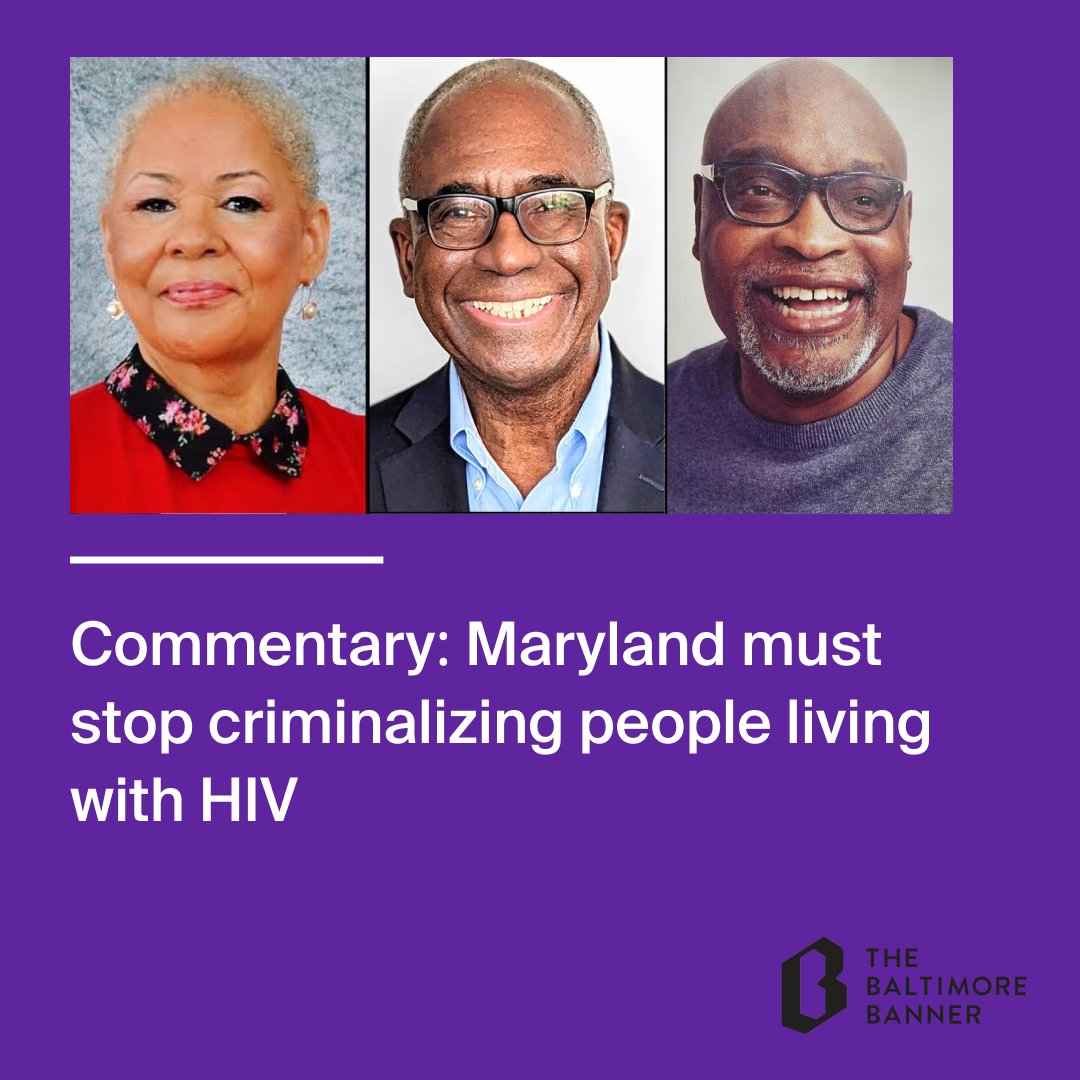 Living with a virus shouldn't be a crime. Despite disclosure of HIV status, using protection, and medical suppression, Maryland's outdated 1989 law criminalizes HIV-positive individuals Read more from Melanie Reese, Ronald Johnson, and Carlton R. Smith: thebaltimorebanner.com/opinion/commun…