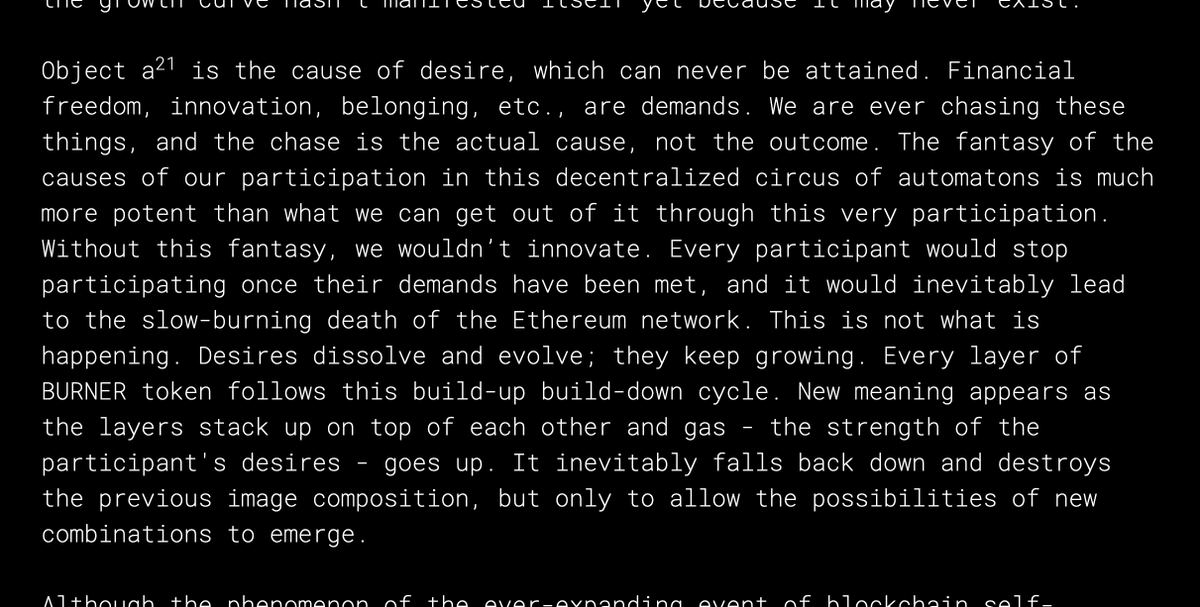 It seems to me that this paragraph aged well. People misunderstand maniacal behaviour in this market. We're not truly chasing gains or status. What we're chasing is the story and the thrill of the chase.