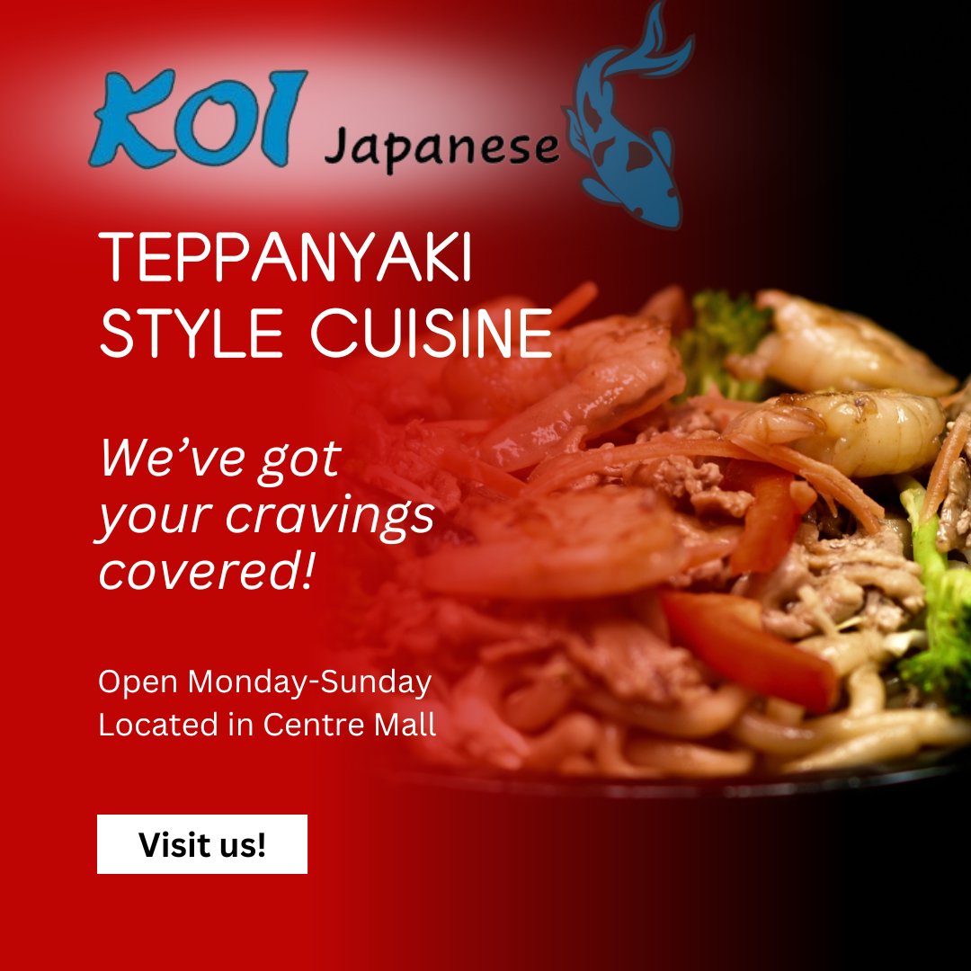 Whether you're in the mood for a hearty soup or savoury noodle dish, we've got your cravings covered. Visit us or order now on Skip The Dishes & Uber Eats! 🍜🍤

#KoiJapanese #Saskatoon #YXELocal #SatisfyYourCravings #GlutenFree #JapaneseFood #YXEEats #CentreMall
