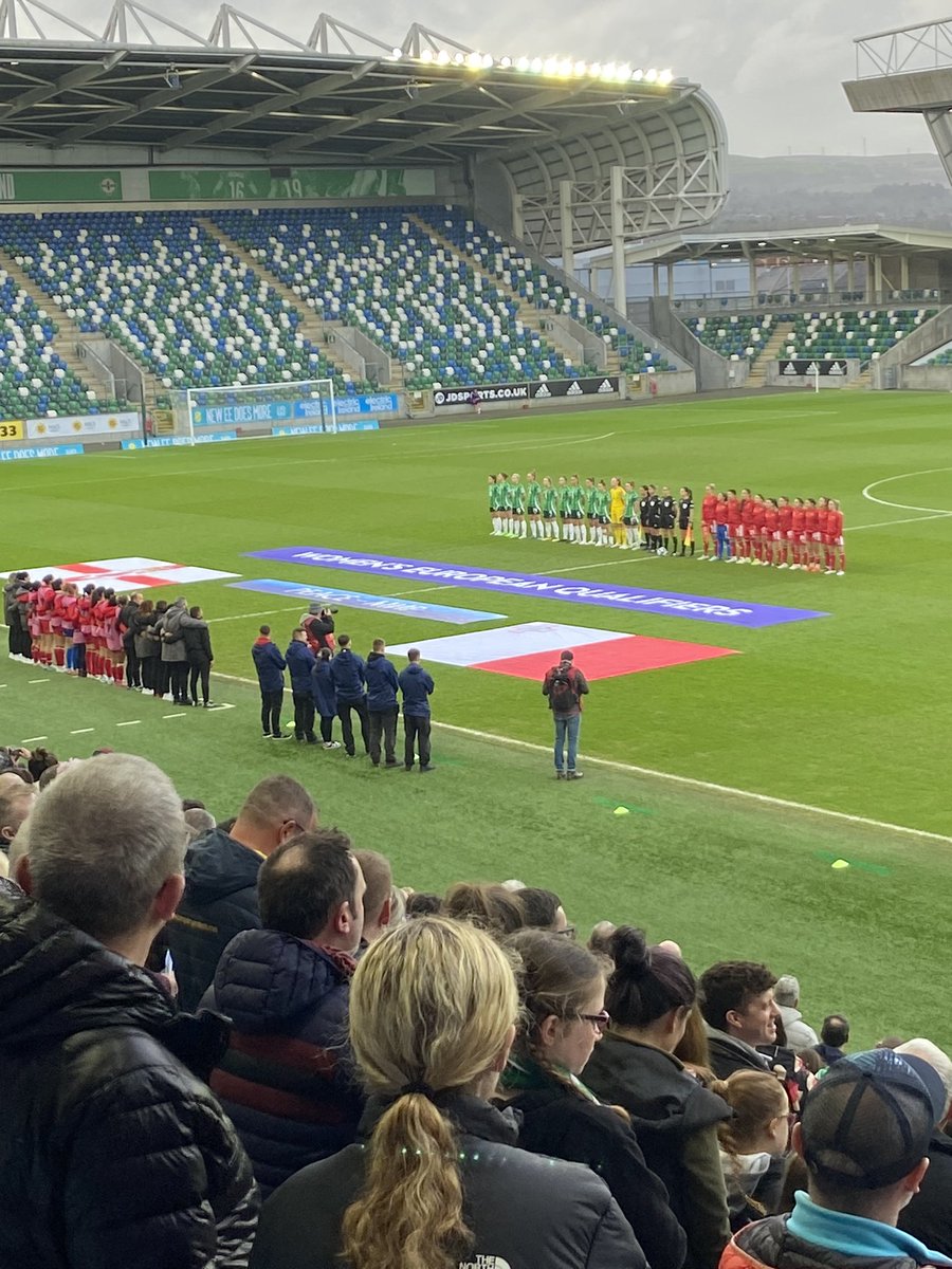 The boys’ (6 yo and 3 yo) first football match (besides mum’s weekend games). Cool their first experience is a women’s game! Let’s go Northern Ireland! #GAWA