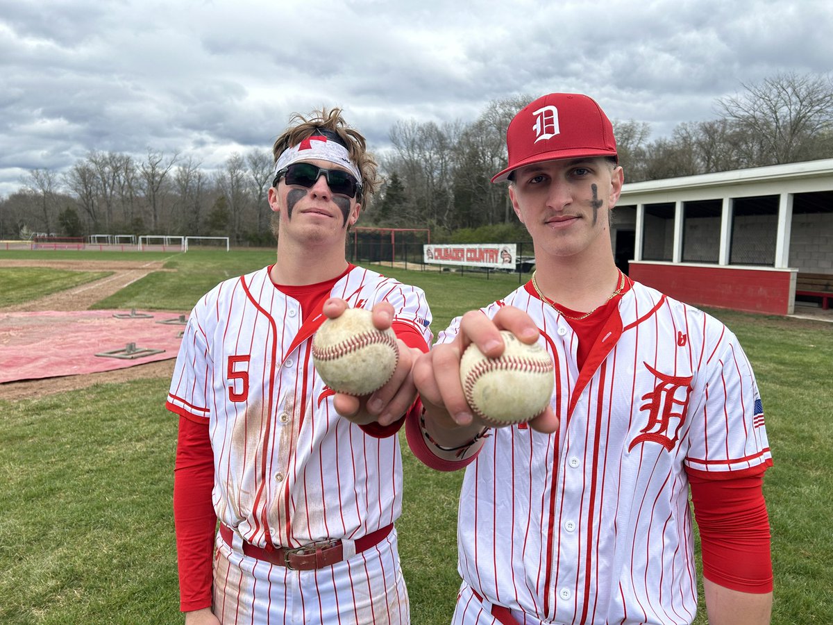 Frankie Master and Tyler Schoppe with two-run home runs. It was first in Master’s career and hit No. 98. Expectations are high this spring at Delsea. Story in a bit ⚾️💣⚾️ @delseaathletics @DelseaB @delsearegional @gr3champs @SouthCoaches