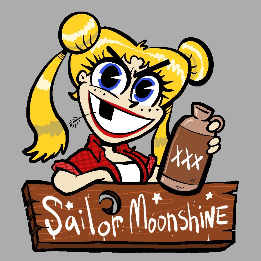Sailor Moonshine sticker design. Don’t know when I’ll get this one printed (next month prolly) but i wanted to get the drawing out of the way.