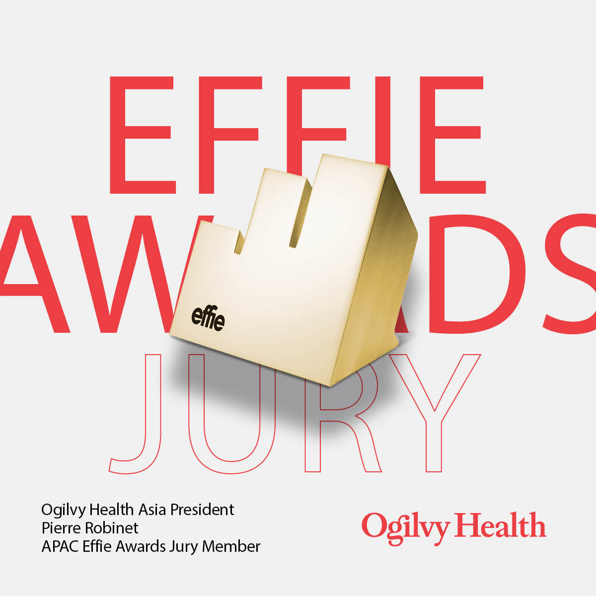 We’re delighted to share that Pierre Robinet, Ogilvy Health’s Asia President, was selected as a 2024 APAC Effie Awards Jury Member! He joins industry leaders from across APAC to set the gold standard of marketing effectiveness excellence. Full jury: bit.ly/3U5rruH