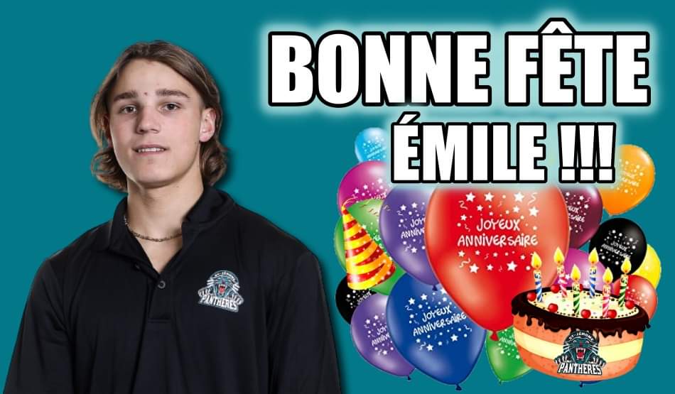 Aujourd'hui c'est l'anniversaire d'Émile Cyr 🥳🎈🎉

Souhaitez-lui un joyeux anniversaire en grand nombre !!😁