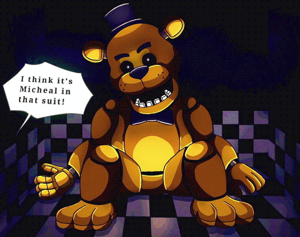 Is he? 
#FirePinkyPills #fnaffanart #fnafart #Goldenfreddy