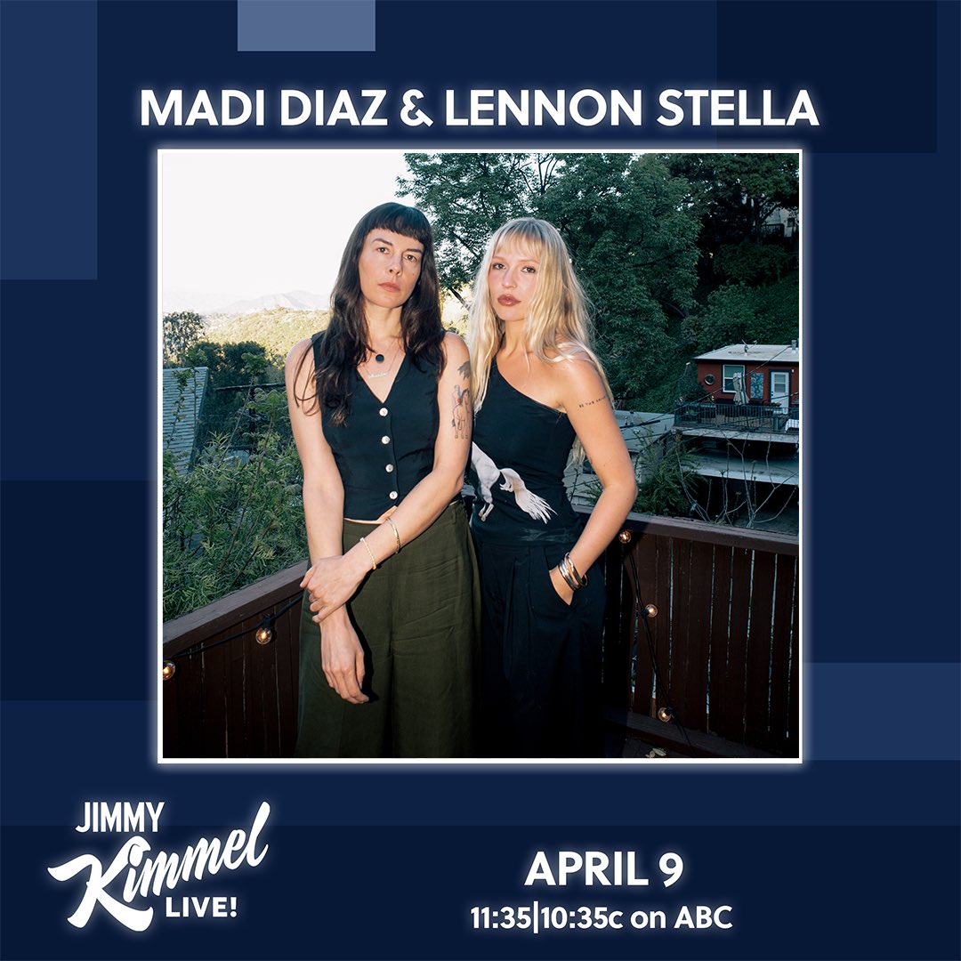 “One Less Question” with @madidiaz is out April 10th ❤️ madidiaz.ffm.to/onelessquestion Watch us sing it on Kimmel April 9th. Yes oh yes.
